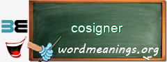 WordMeaning blackboard for cosigner